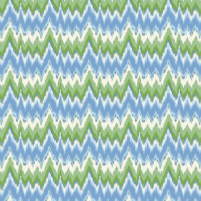 GASTON Y DANIELA GDT5677.004.0 CALA FIGUERA VERDE AZUL Fabric - Eade's Wallpaper
