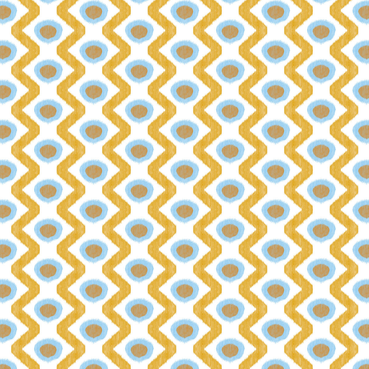 GASTON Y DANIELA GDT5681.004.0 CALA MARSAL AZUL OCRE Fabric - Eade's Wallpaper