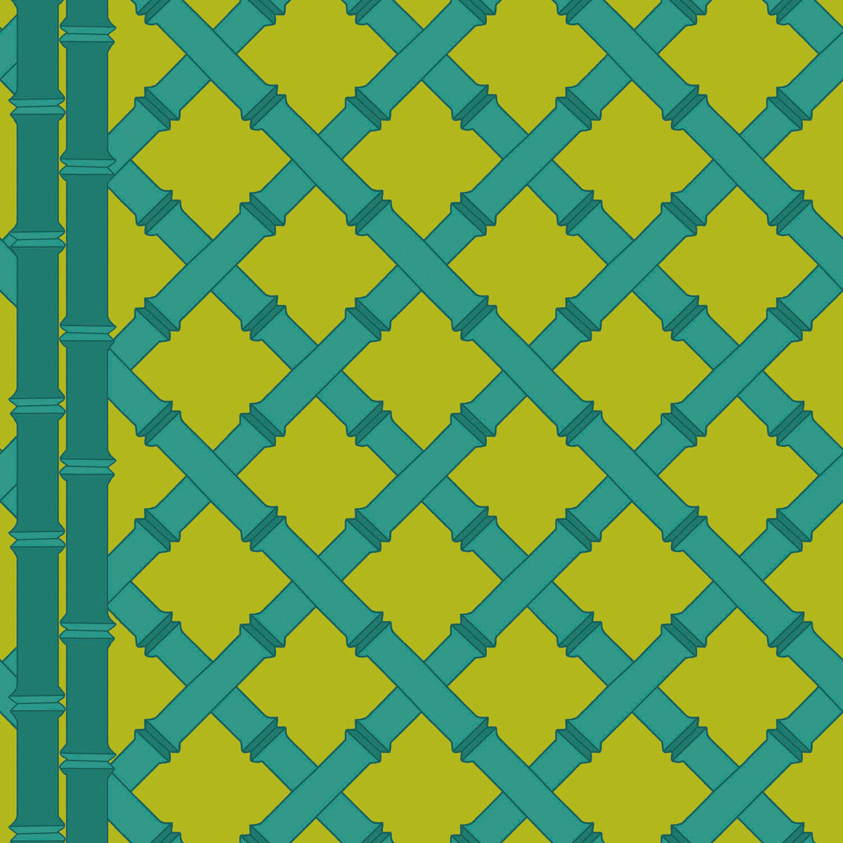 GASTON Y DANIELA GDW5455.001.0 TRELLIS LIMA/ESMERALDA Wallpaper - Eade's Wallpaper