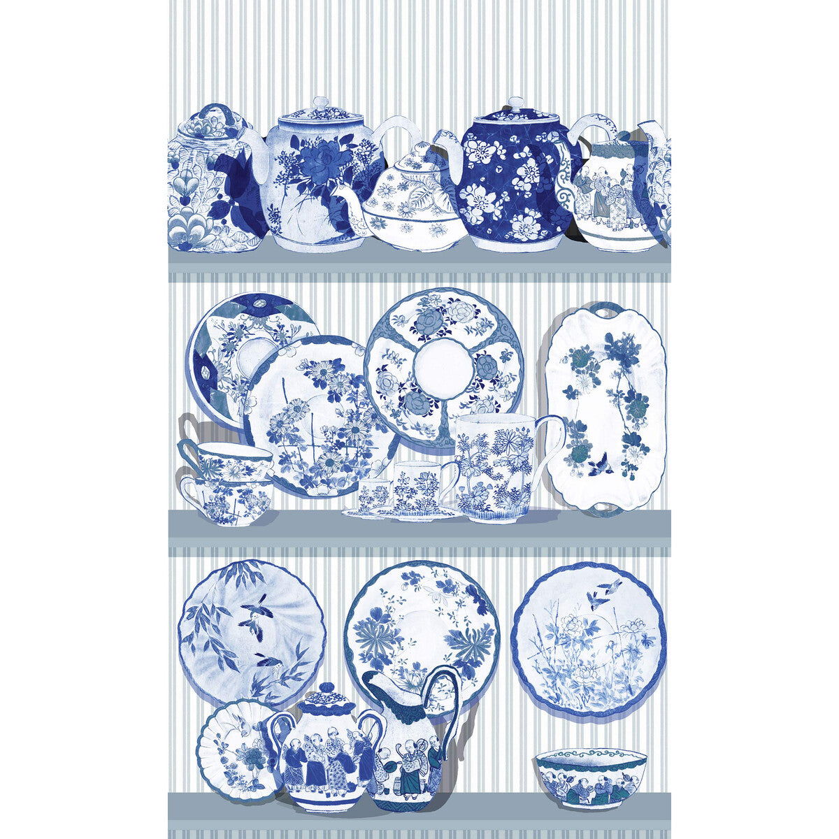 GASTON Y DANIELA GDW5769.002.0 TEA TIME AZUL Wallpaper - Eade's Wallpaper