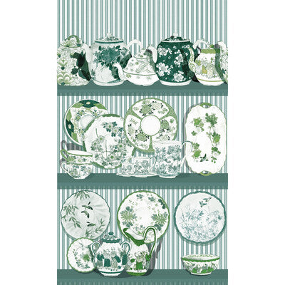 GASTON Y DANIELA GDW5769.004.0 TEA TIME VERDE Wallpaper - Eade's Wallpaper