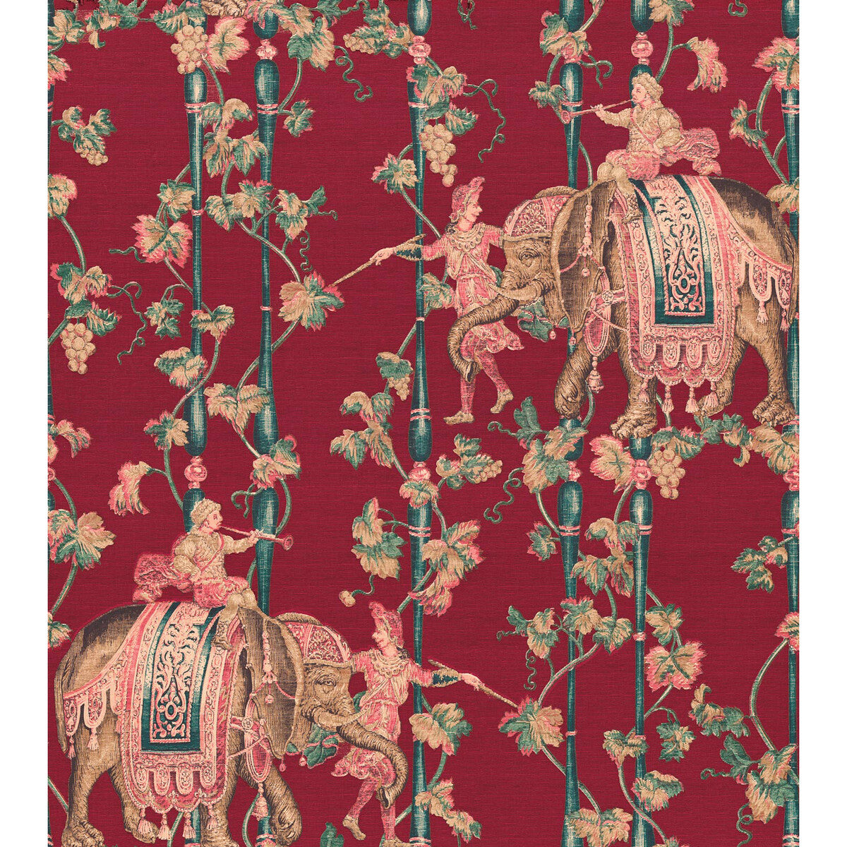 GASTON Y DANIELA GDW5772.003.0 ELEFANTES BURDEOS Wallpaper - Eade's Wallpaper