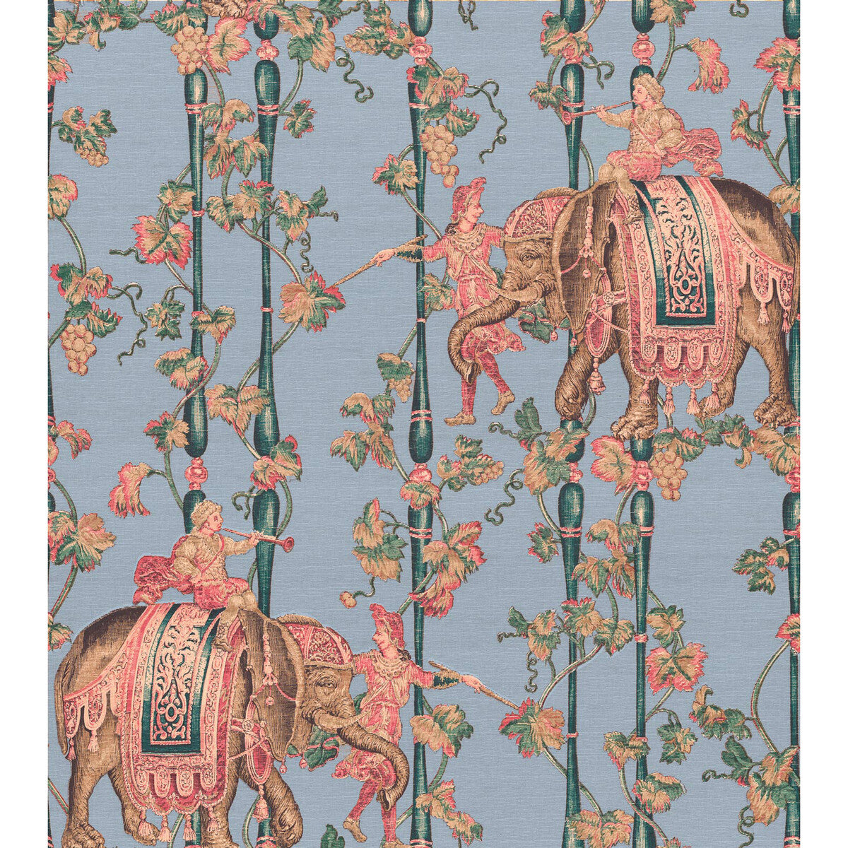 GASTON Y DANIELA GDW5772.005.0 ELEFANTES AZUL CLARO Wallpaper - Eade's Wallpaper