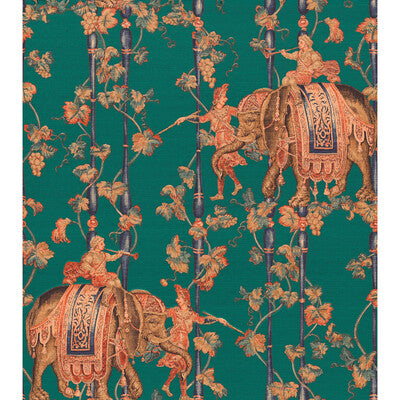 GASTON Y DANIELA GDW5772.008.0 ELEFANTES VERDE ESMERALDA Wallpaper - Eade's Wallpaper