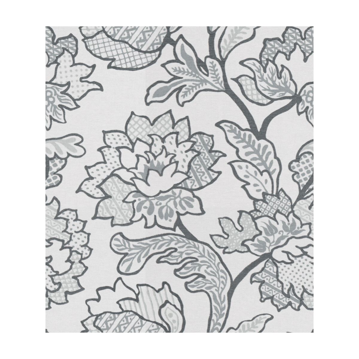 KRAVET BASICS GEOFLORAL.11.0 GEO FLORAL PLATINUM Fabric - Eade's Wallpaper