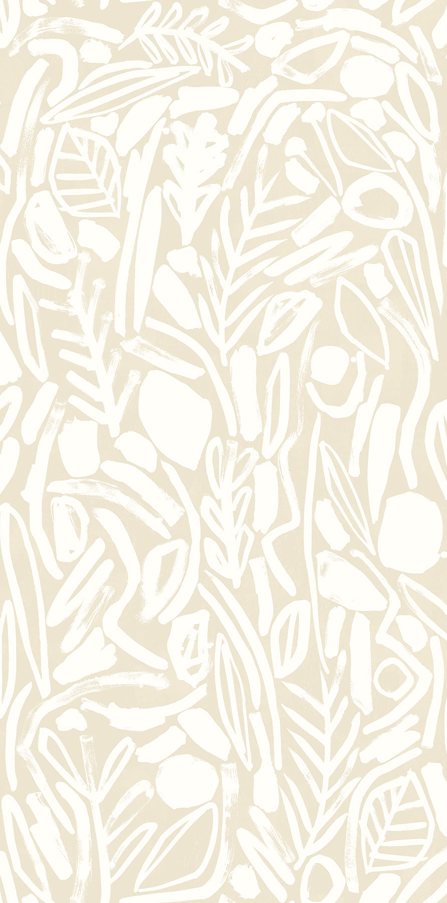 ohpopsi GHS50141W Verdure Neutral Painted Botanical Wallpaper