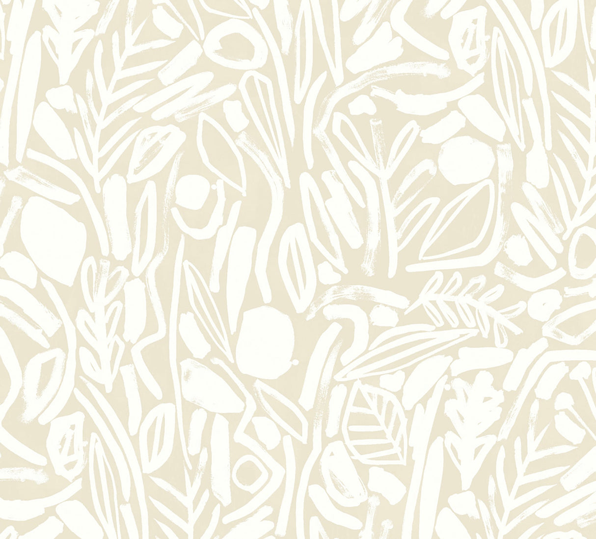 ohpopsi GHS50141W Verdure Neutral Painted Botanical Wallpaper