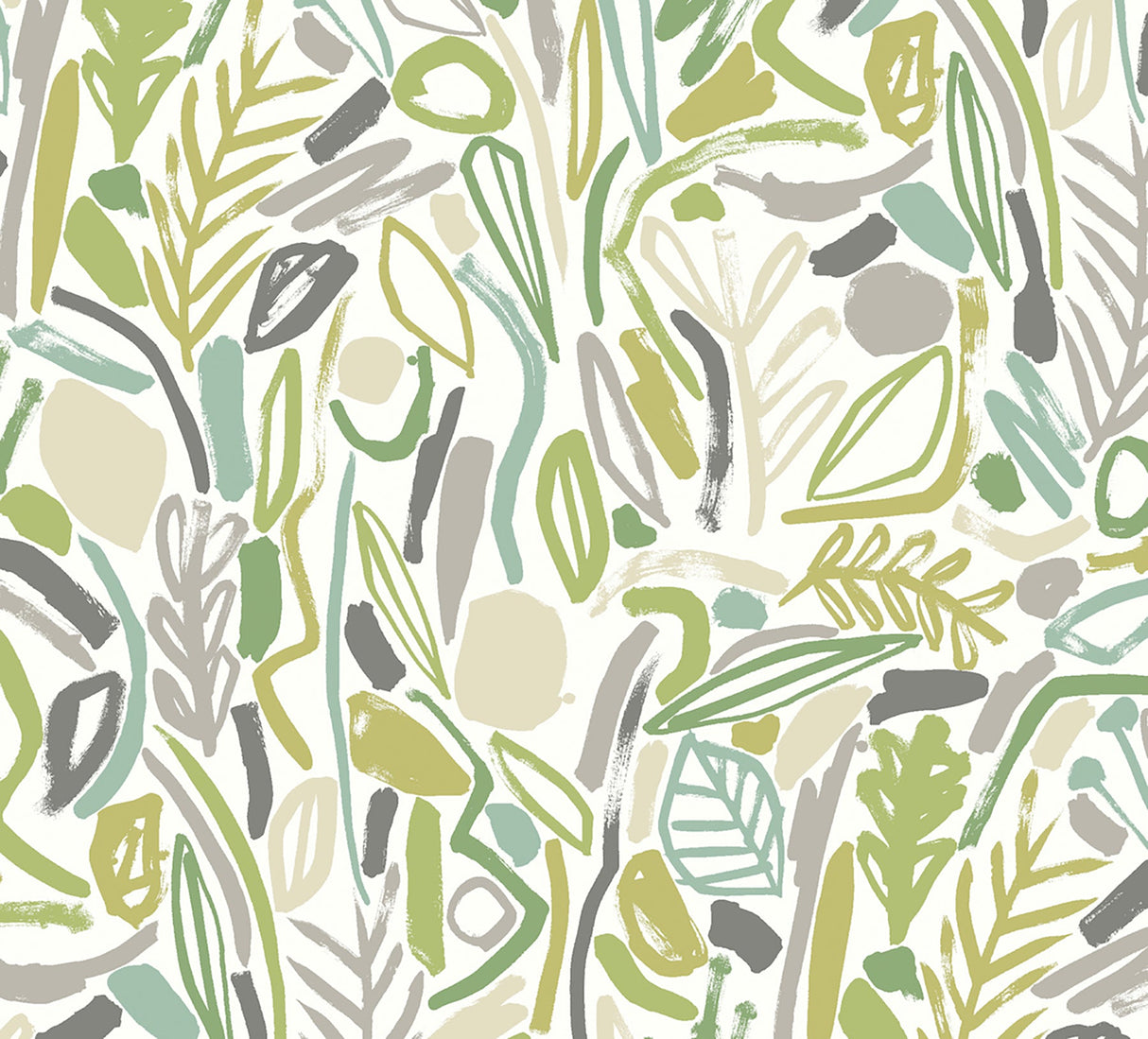 ohpopsi GHS50146W Verdure Lime Painted Botanical Wallpaper