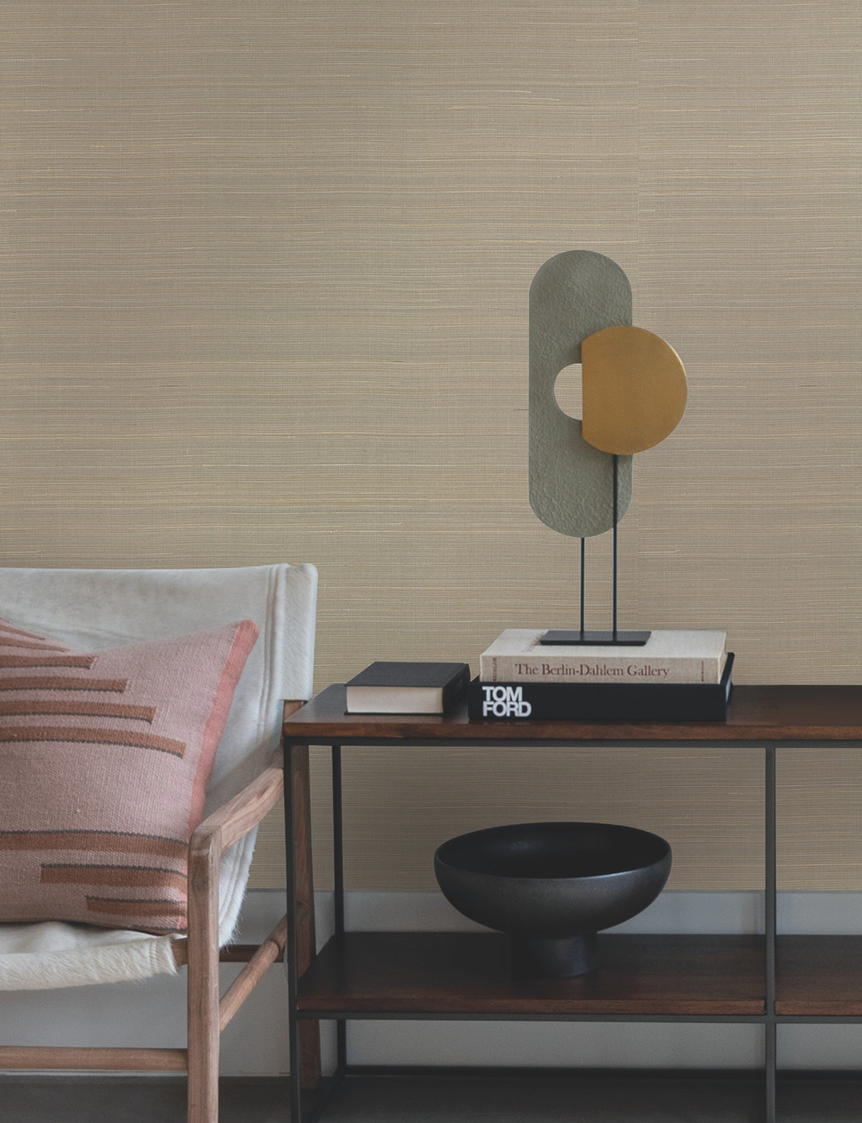 York GL0500GV Abaca Weave Taupe Wallpaper
