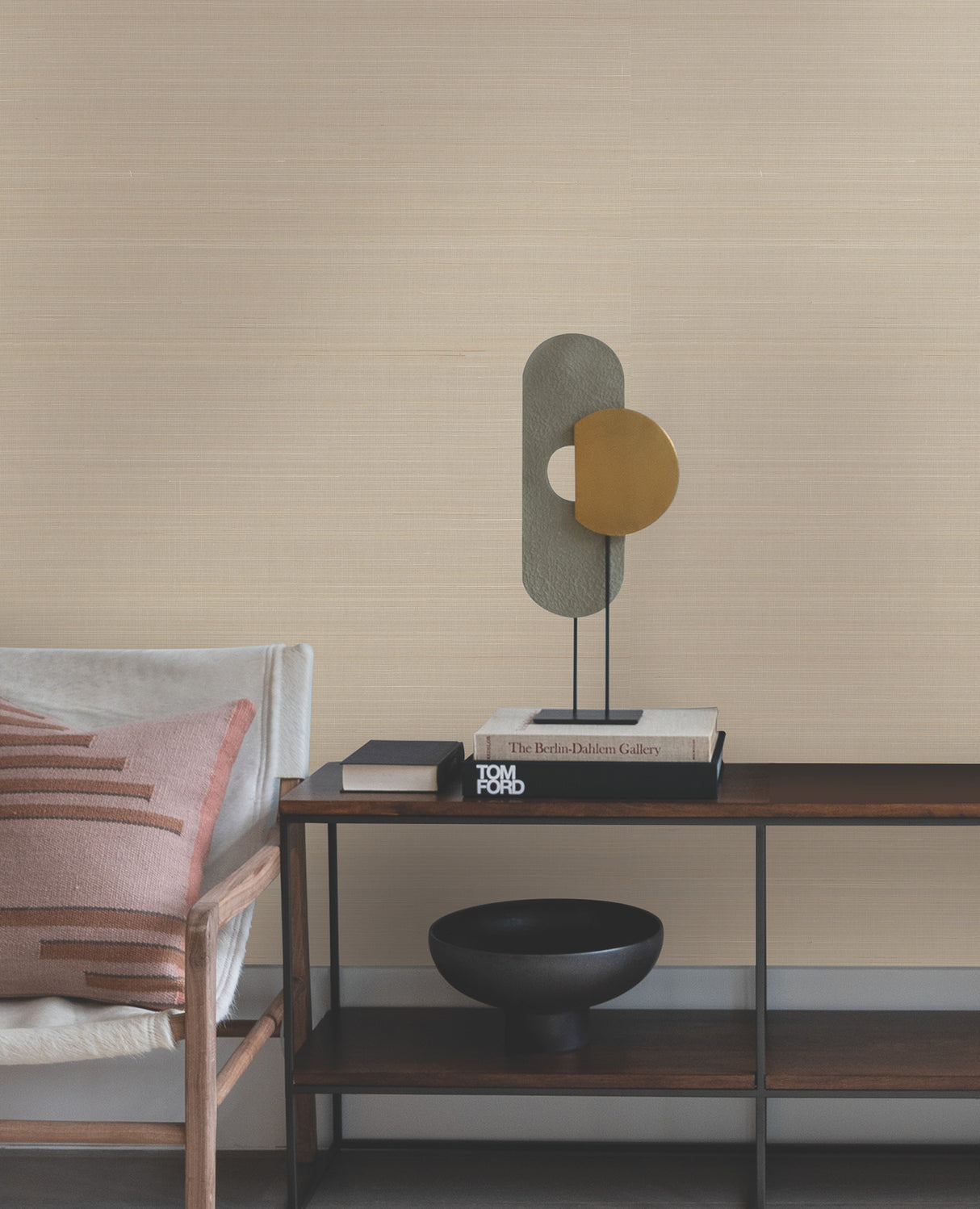 York GL0501GV Abaca Weave Beige Wallpaper