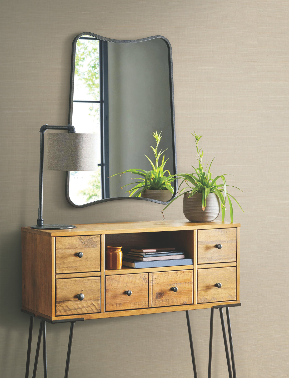 York GL0501 Abaca Weave Beige Wallpaper