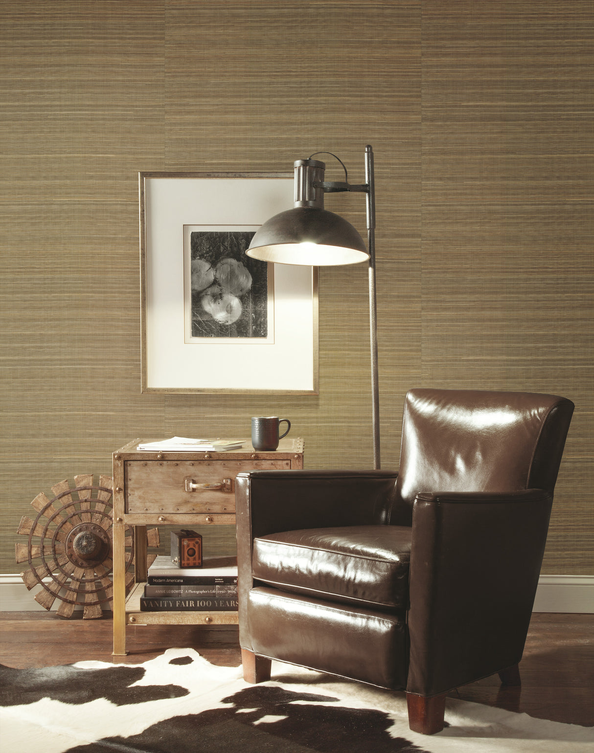 York GL0502 Abaca Weave Brown Wallpaper