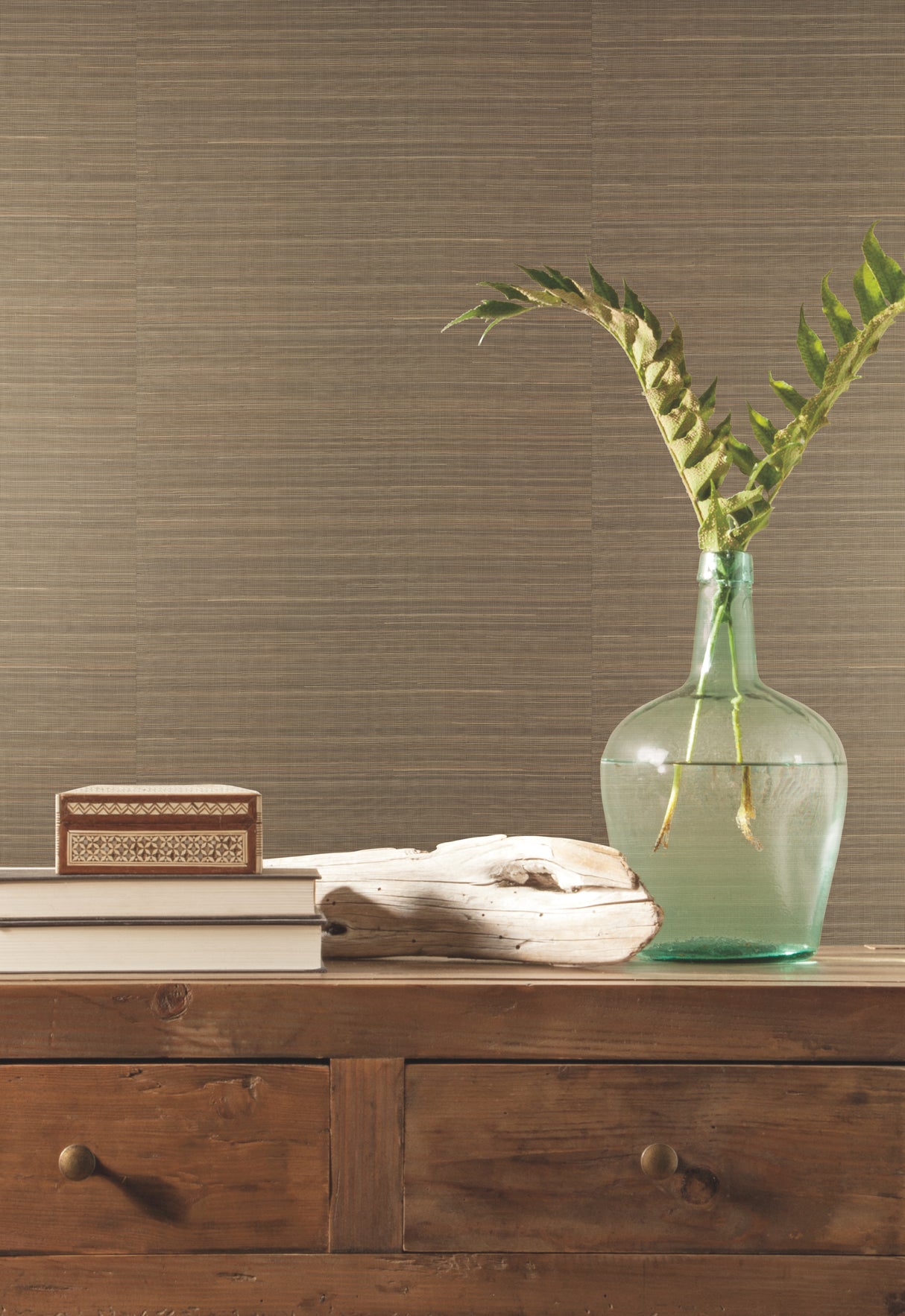 York GL0502 Abaca Weave Brown Wallpaper