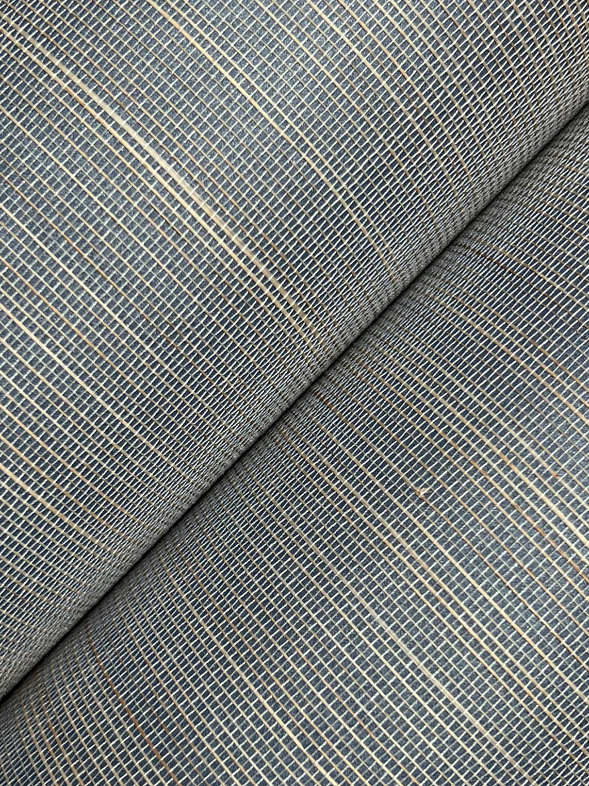 York GL0503GV Abaca Weave Blue Wallpaper