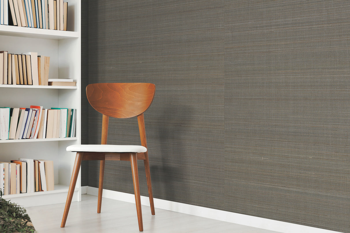 York GL0504 Abaca Weave Black Wallpaper