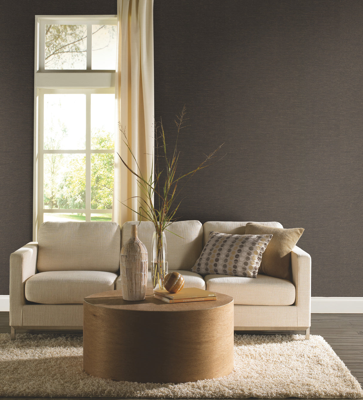 York GL0511N Essence Brown Metallic Wallpaper