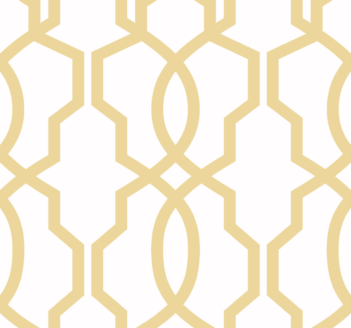 York GM7518 Hourglass Trellis Yellow Wallpaper