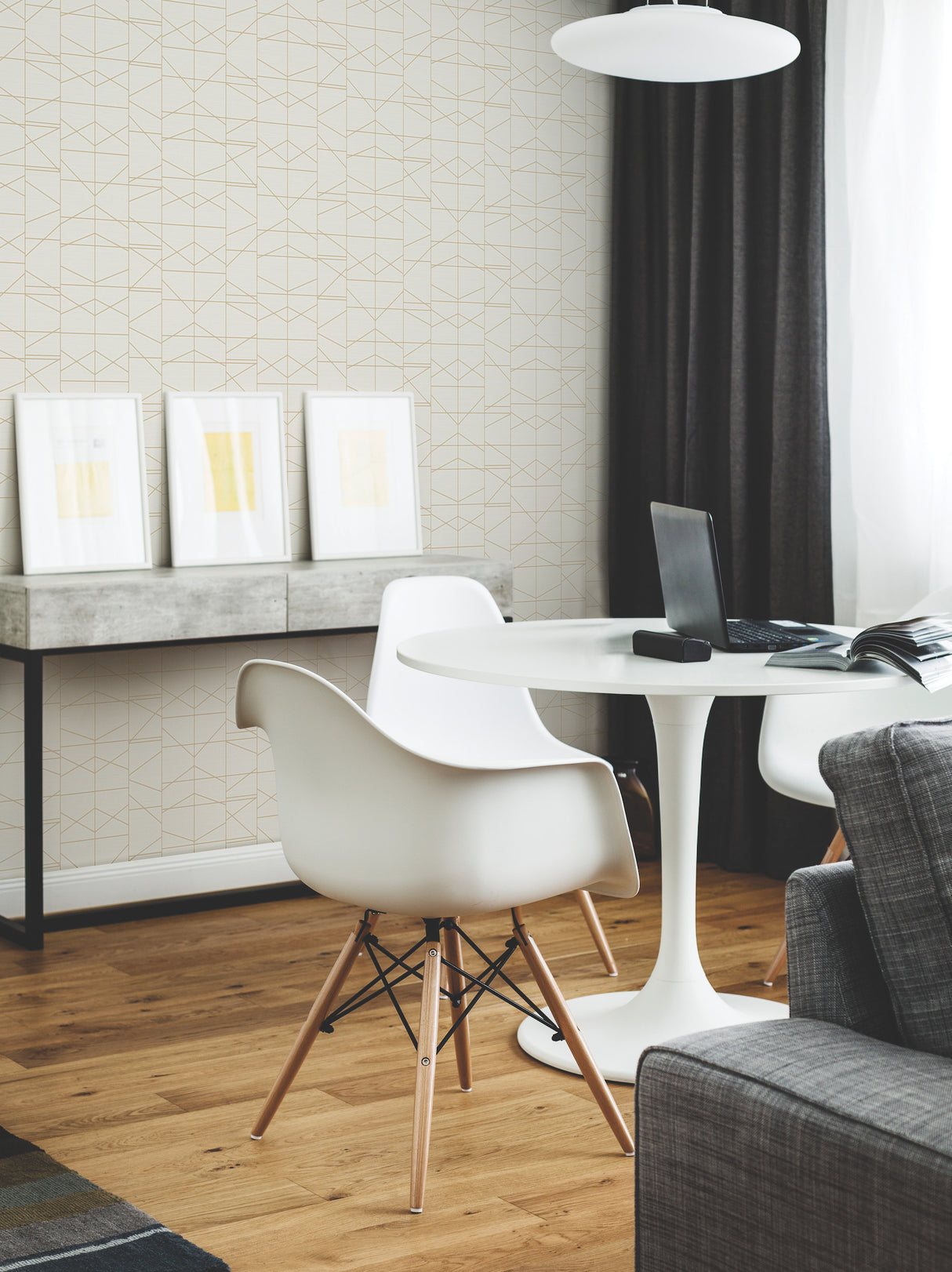 York GM7543 Modern Perspective Gold Wallpaper