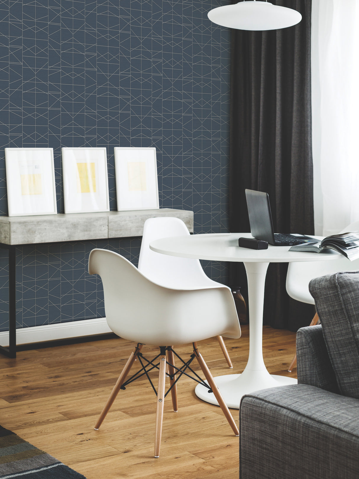 York GM7545 Modern Perspective Silver Wallpaper