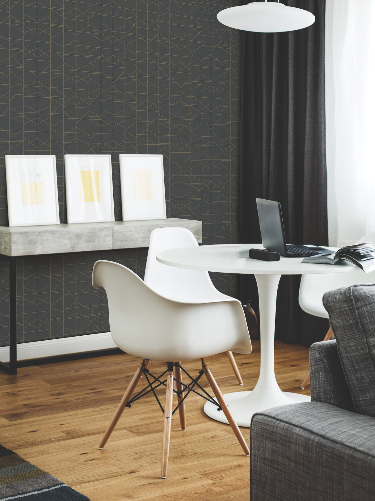 York GM7547 Modern Perspective Gold Wallpaper