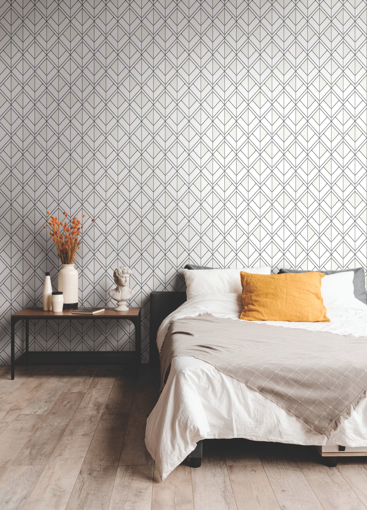 York GM7552 Diamond Shadow White Wallpaper