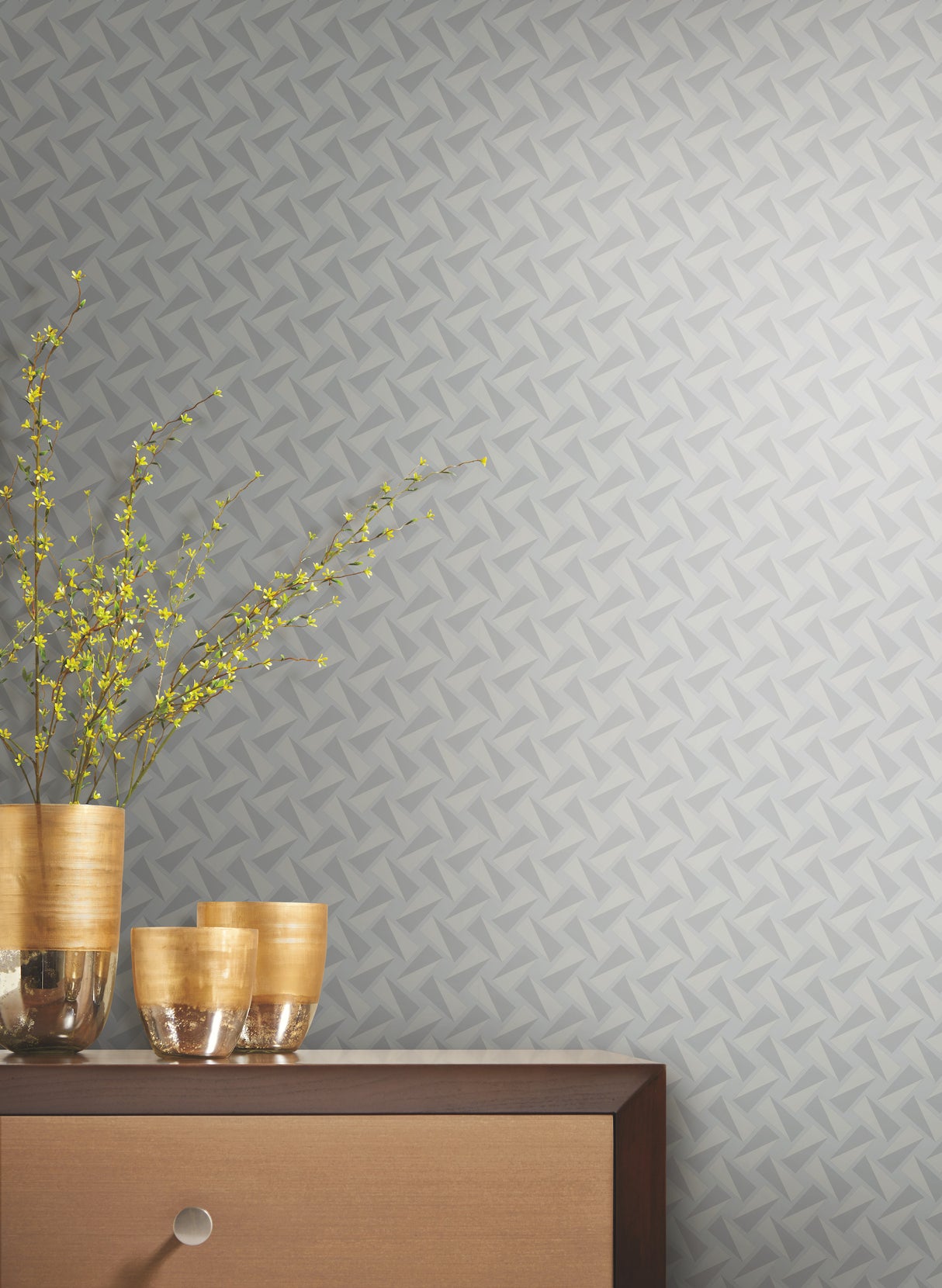 York GM7573 Petite Pivots Green Wallpaper