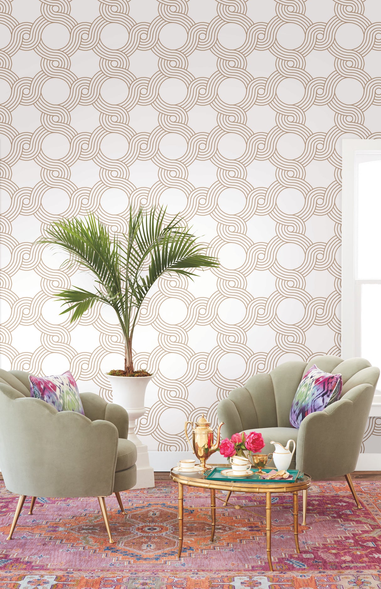 York GM7593 The Twist Gold Wallpaper