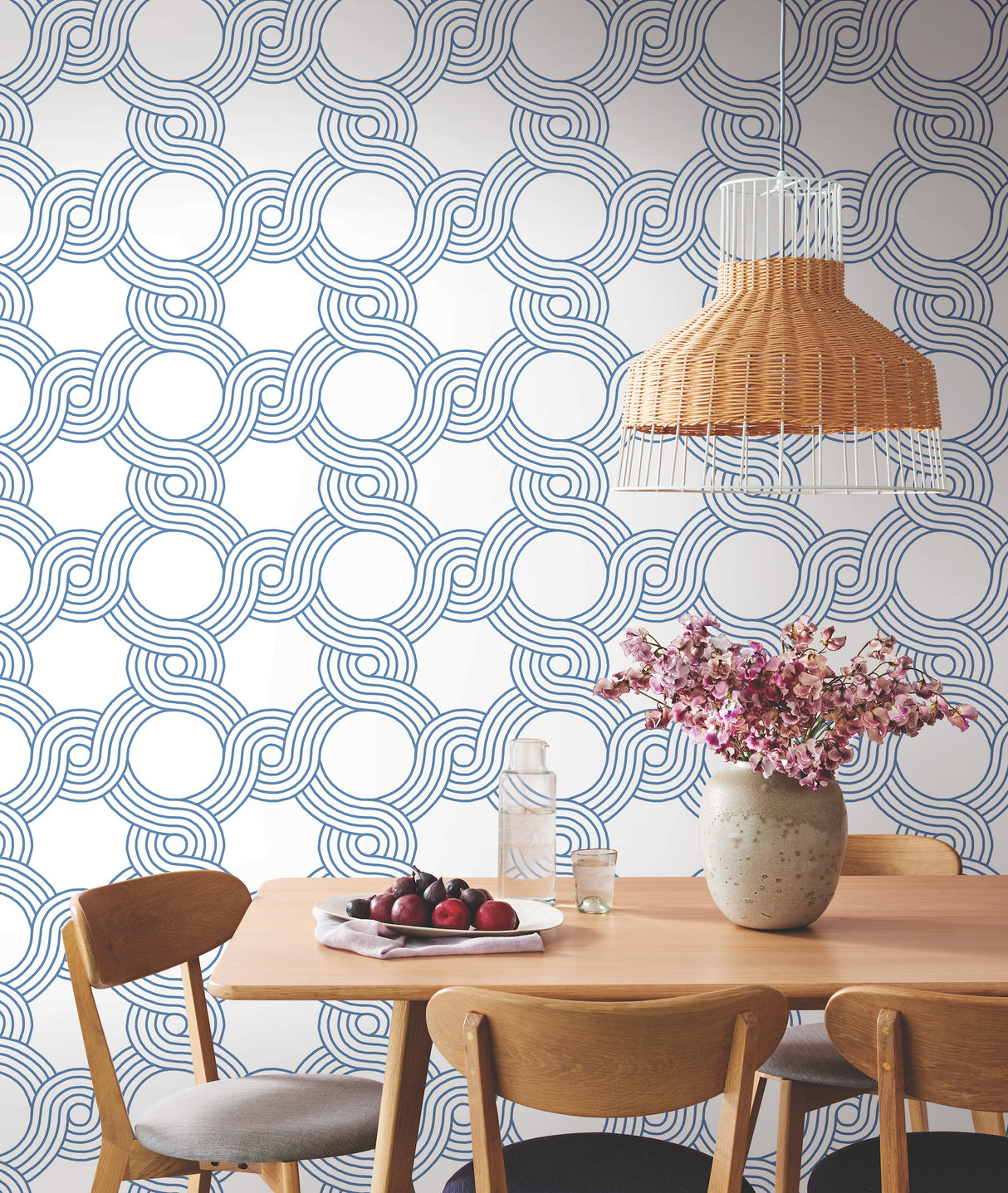 York GM7594 The Twist Blue Wallpaper