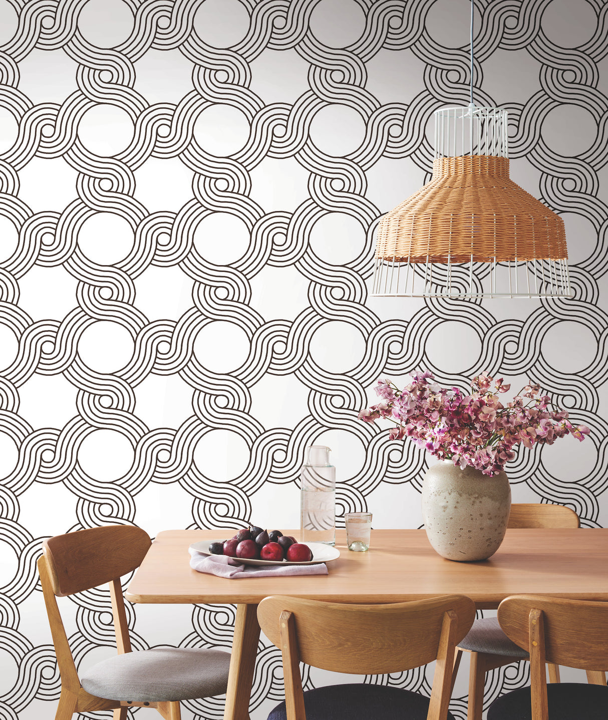 York GM7596 The Twist Black Wallpaper