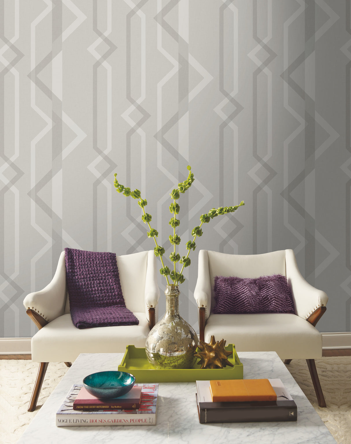 York GM7600 Shape Shifter Grey Wallpaper
