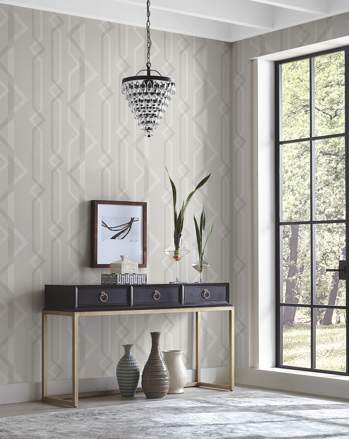 York GM7600 Shape Shifter Grey Wallpaper