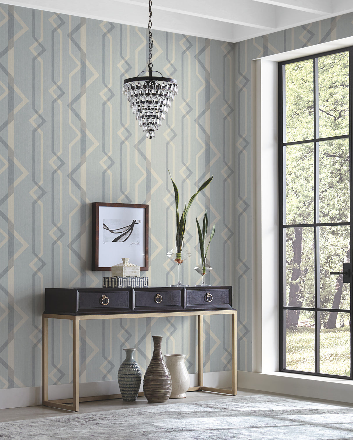 York GM7601 Shape Shifter Blue Wallpaper