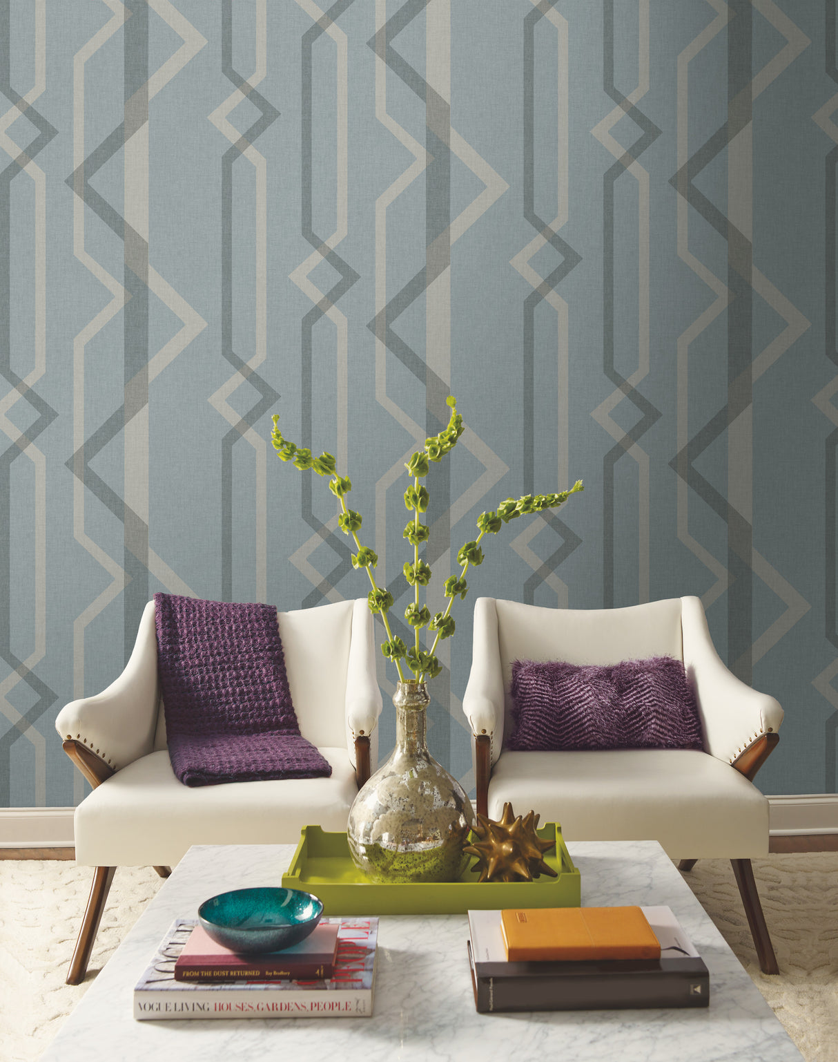 York GM7601 Shape Shifter Blue Wallpaper