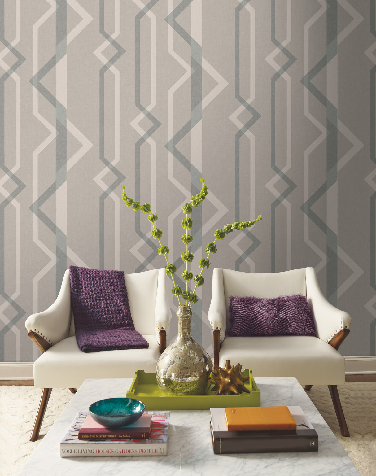 York GM7602 Shape Shifter Beige Wallpaper