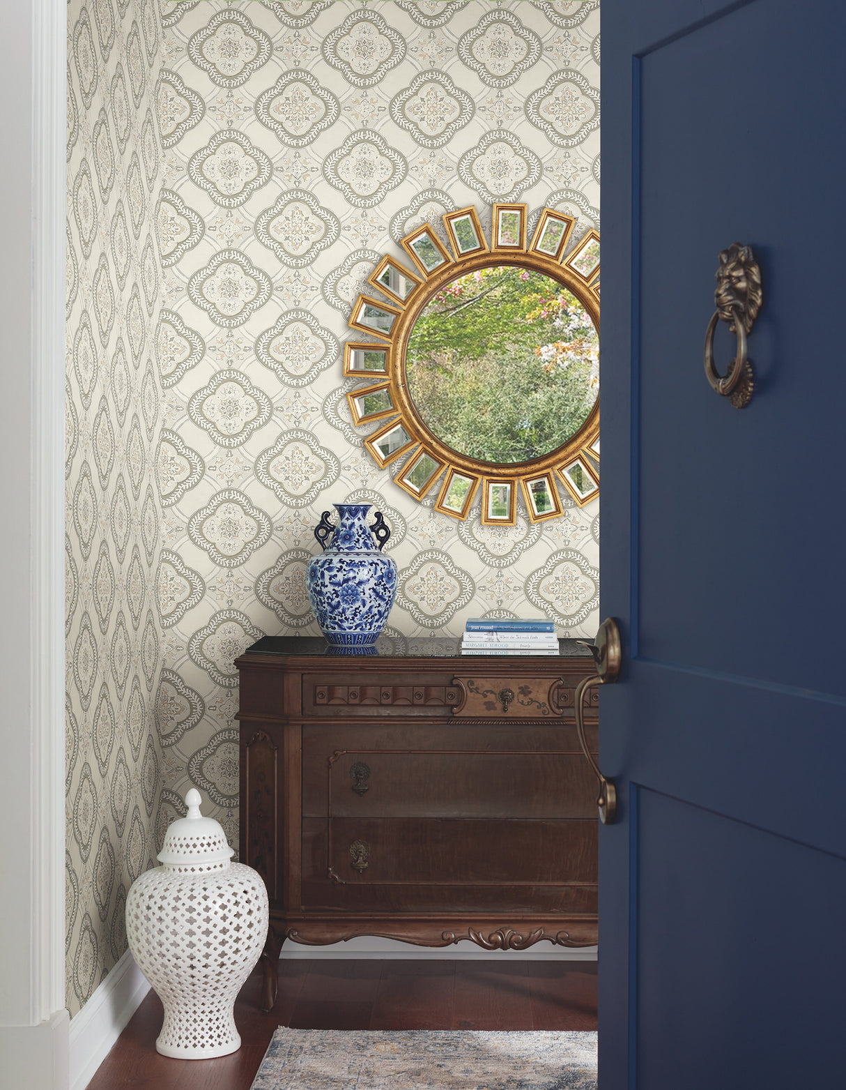 York GO8212 Garden Trellis Hazel Wallpaper