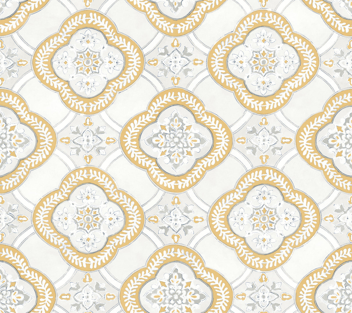 York GO8215 Garden Trellis Ochre Wallpaper