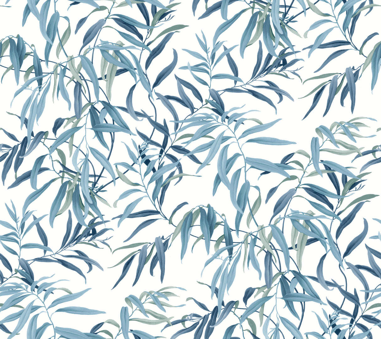 York GO8242 Willow Grove Sky Blue Wallpaper