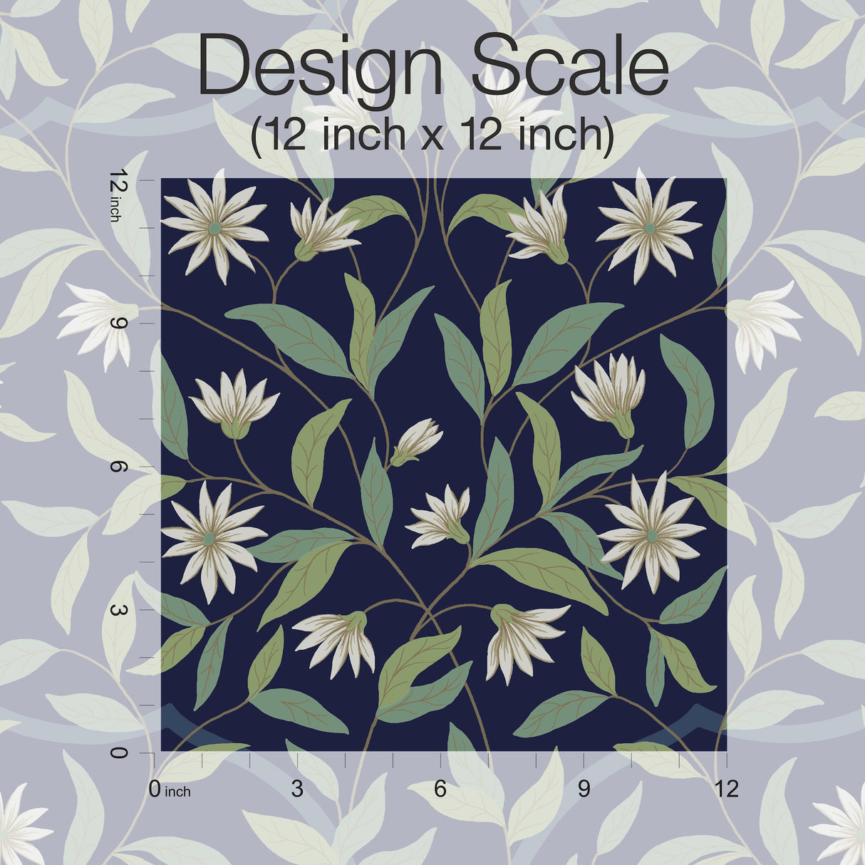 York GO8251 Jasmine Blue Metallic Wallpaper