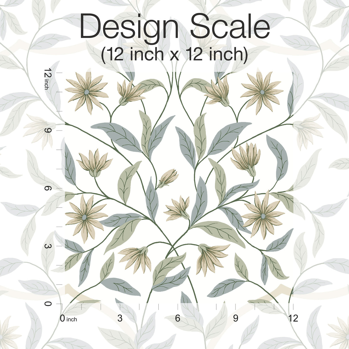 York GO8253 Eucalyptus Jasmine Wallpaper