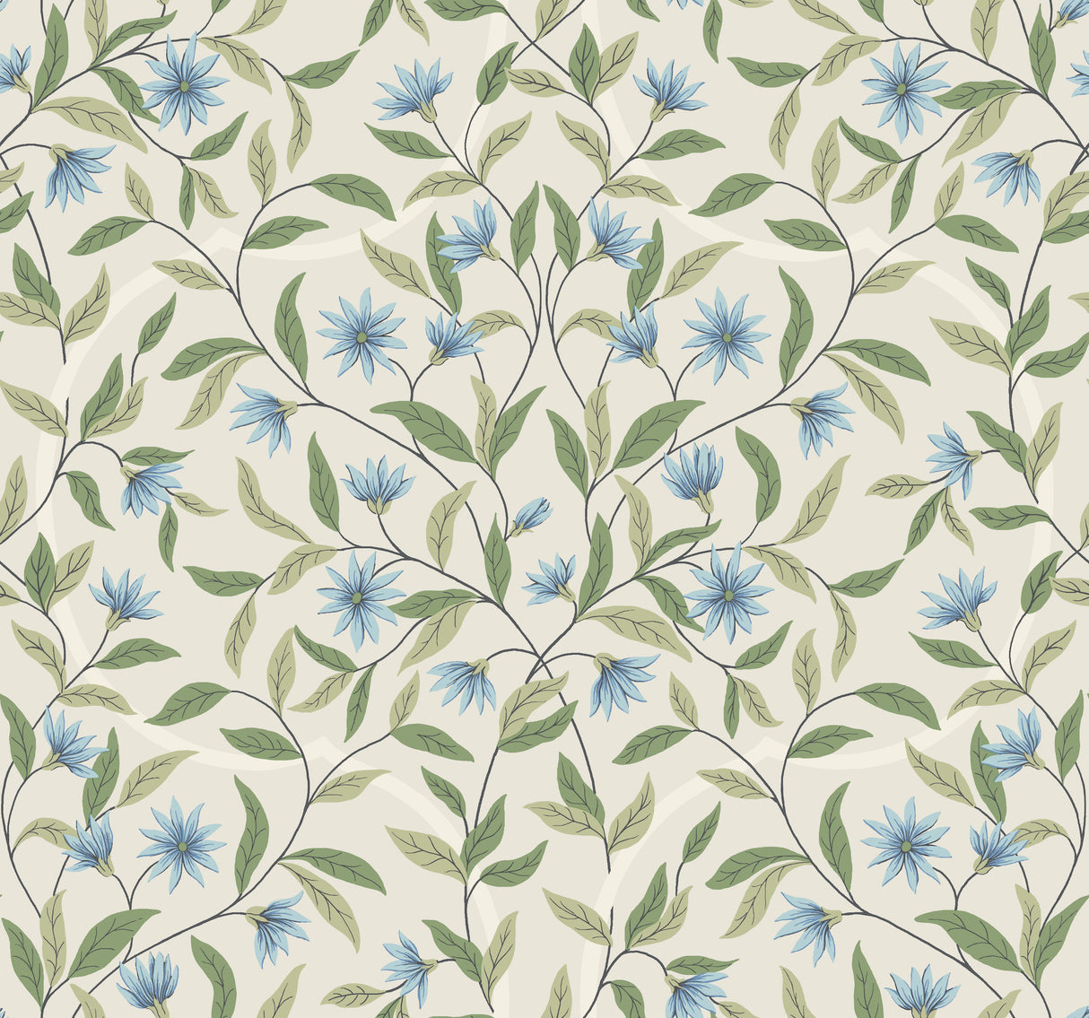 York GO8255 Cornflower Jasmine Wallpaper
