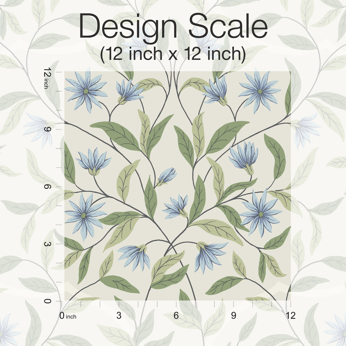 York GO8255 Cornflower Jasmine Wallpaper