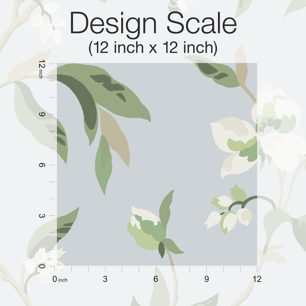 York GO8282 Springtime Blue & Green Wallpaper