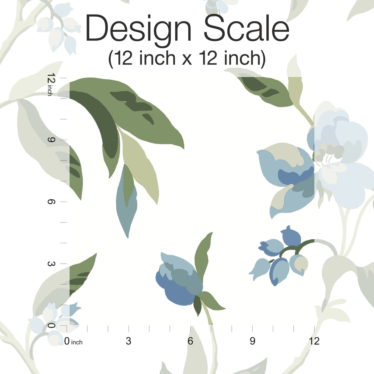 York GO8283 Springtime Blue & Green Wallpaper