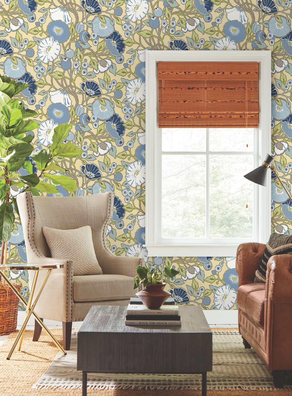 York GO8311 Vincent Poppies Sunflower Wallpaper