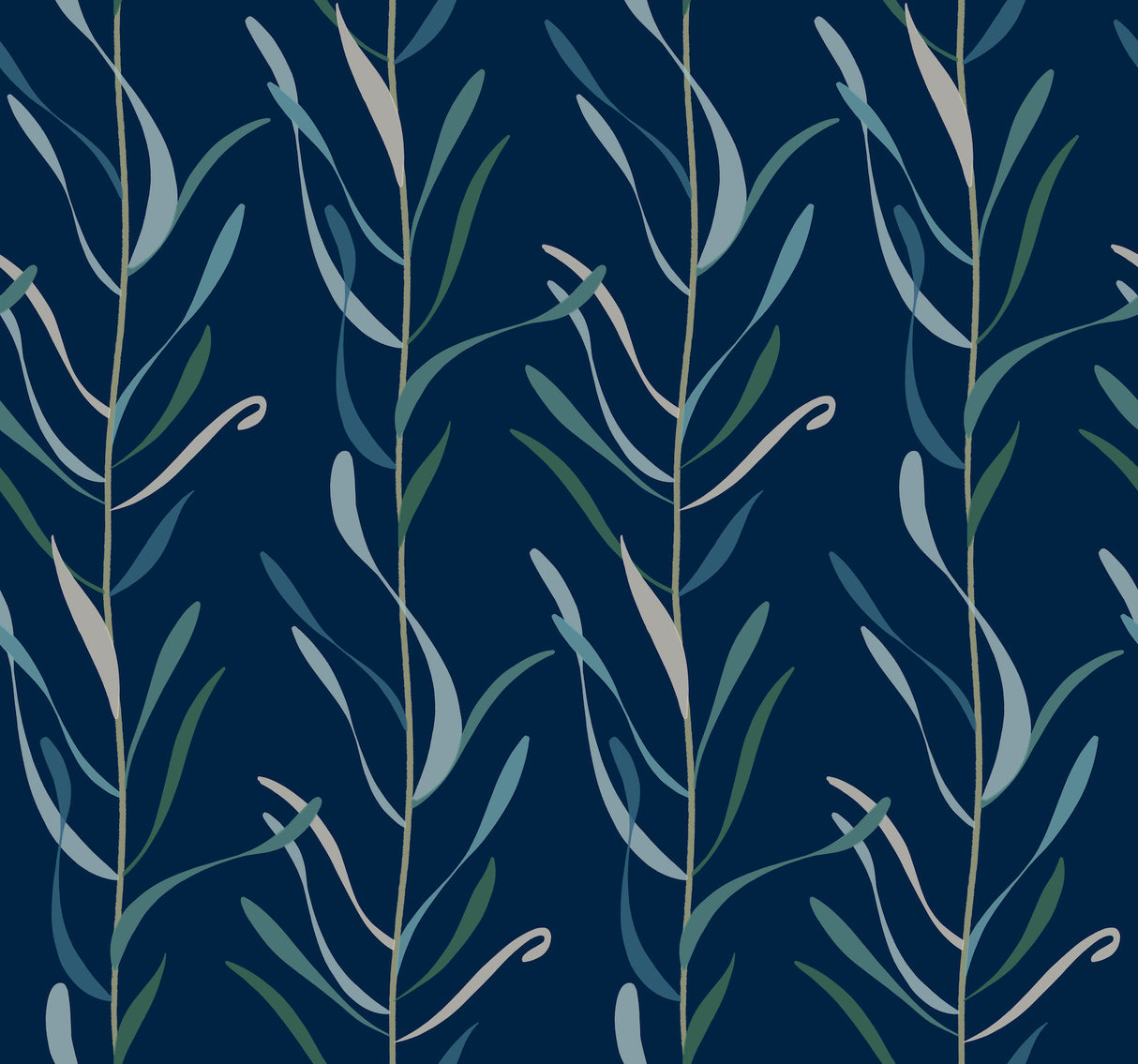 York GO8324 Chloe Vine Indigo Wallpaper