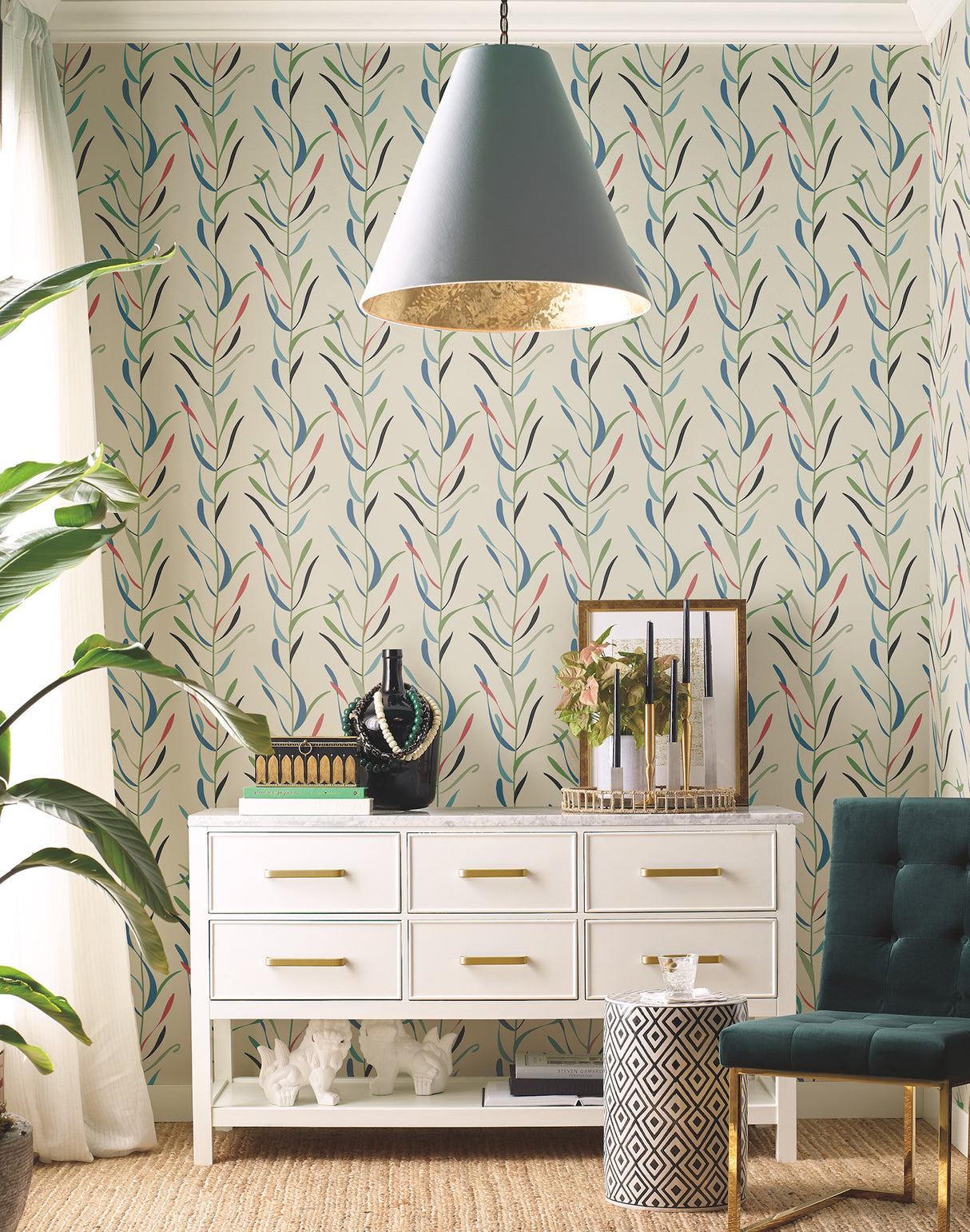 York GO8326 Chloe Vine Savanna Wallpaper