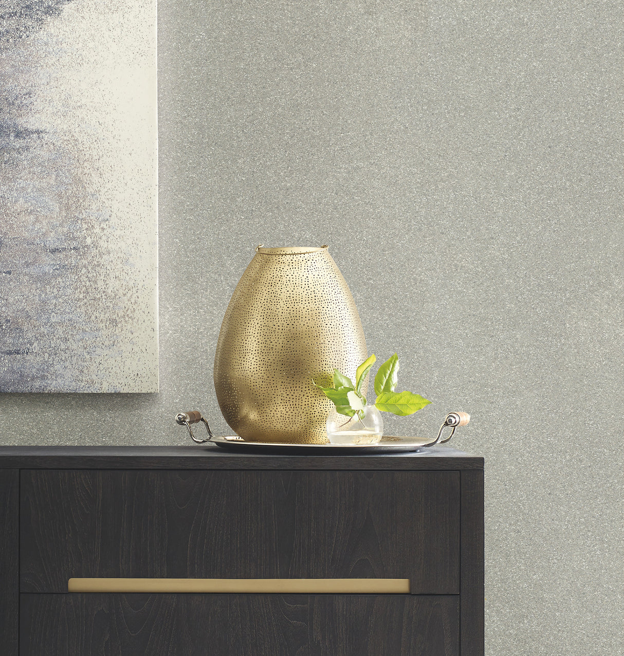 York GR1013 Terra Mica Silver Wallpaper