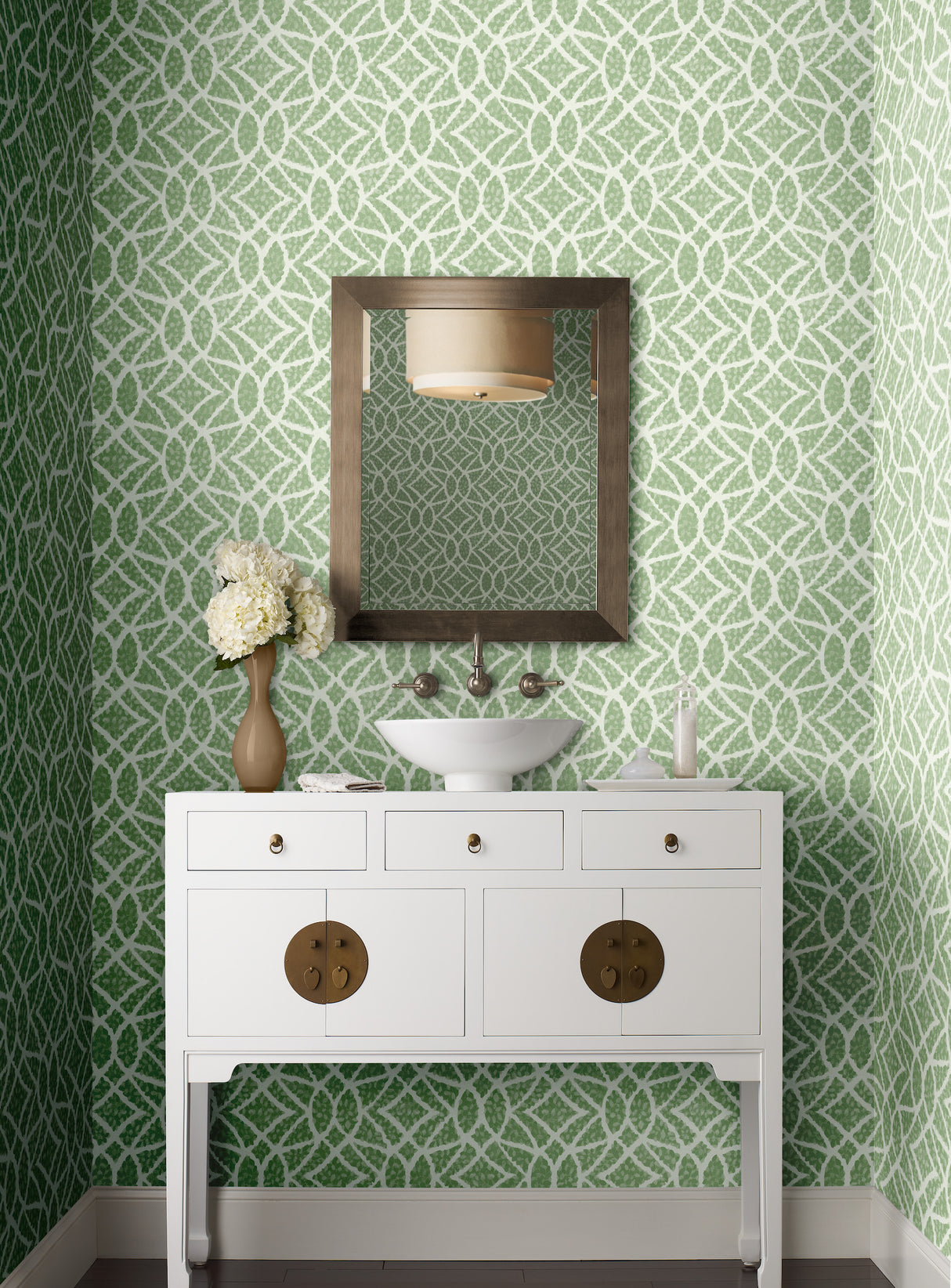 York GR5972 Boxwood Garden Green Wallpaper