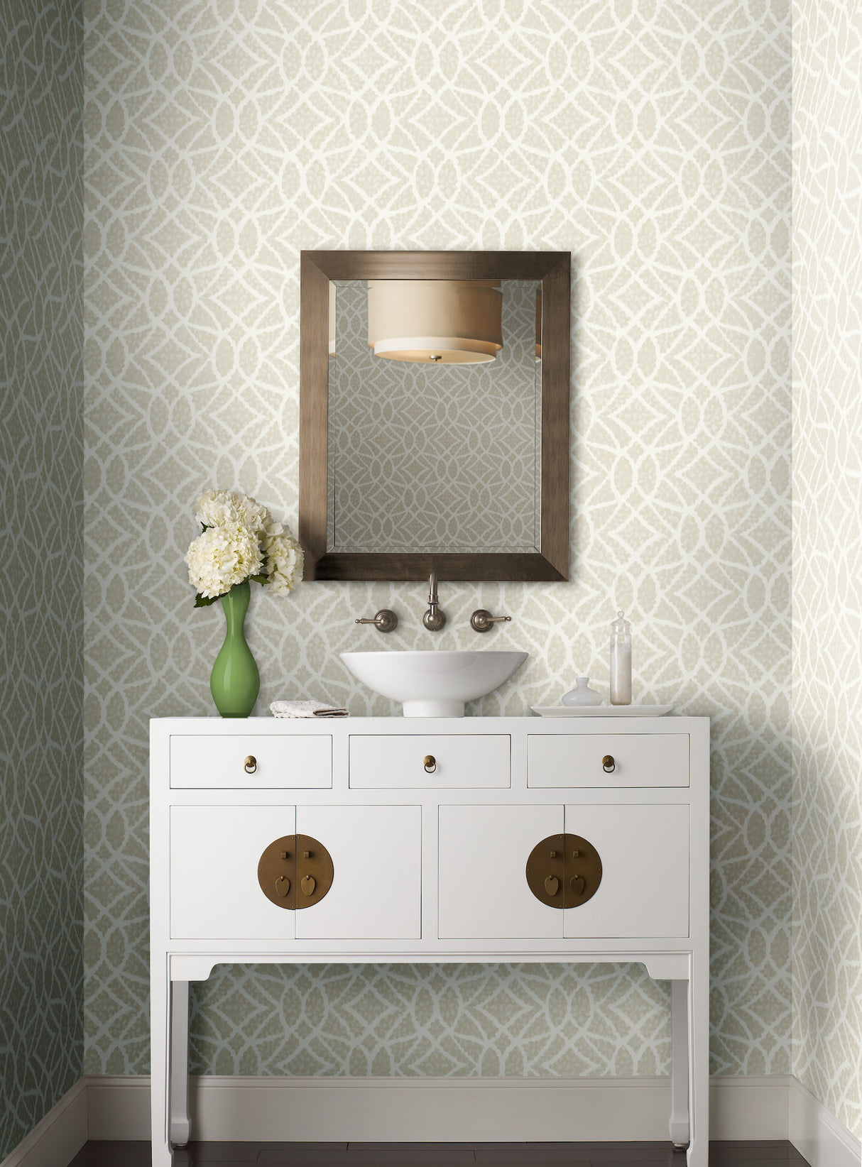 York GR5974 Boxwood Garden Beige Wallpaper