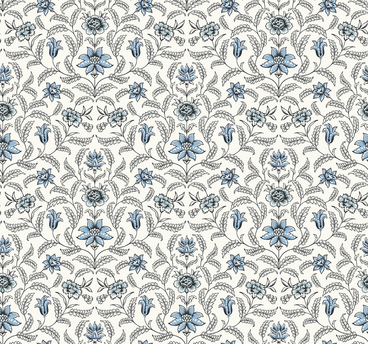 York GR5981 Vintage Blooms Blue Wallpaper